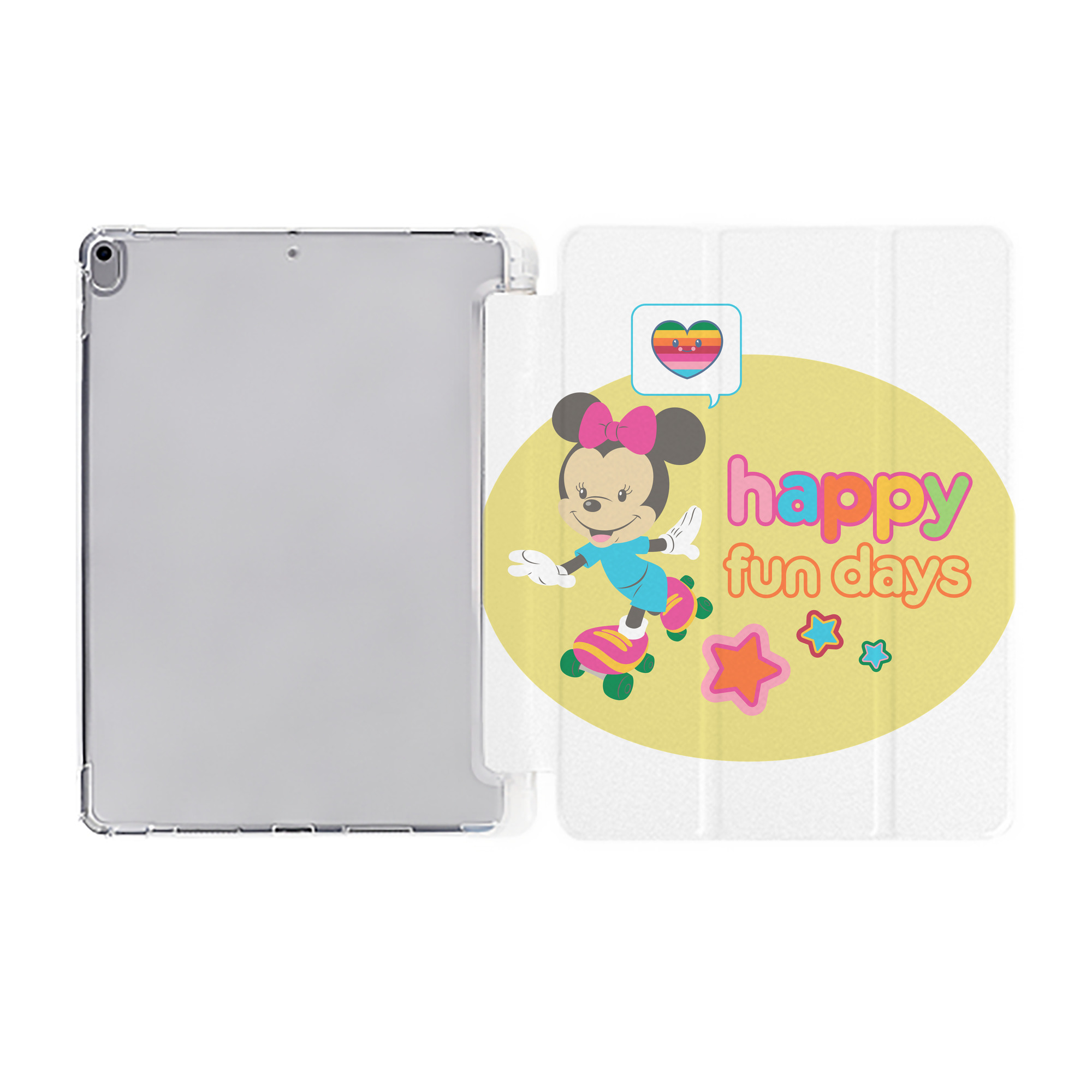 （画像用） ミッキーマウス Mickey Mouse IPad ケース ペン収納付き 三つ折りスタンド PUレザー×シリコン 対応機種9.5/10.5/10.9インチ